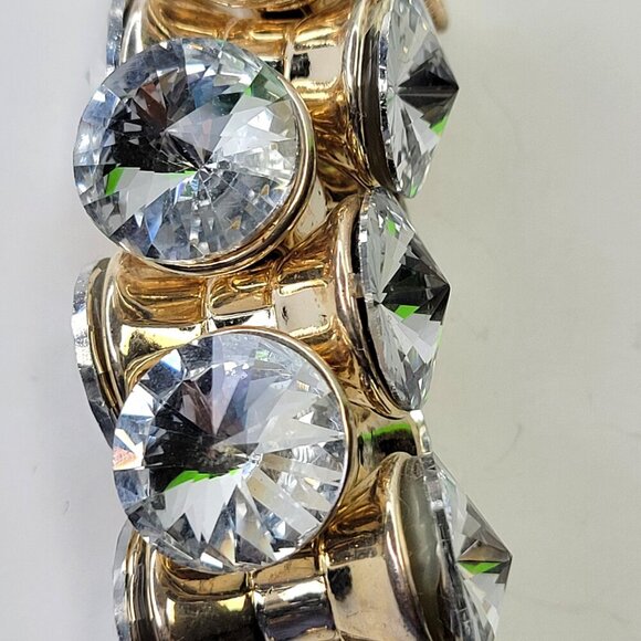 Bezel Set Clear Crystal PendantLong Necklace - Picture 7 of 9